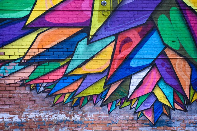 Graffiti coloré vif